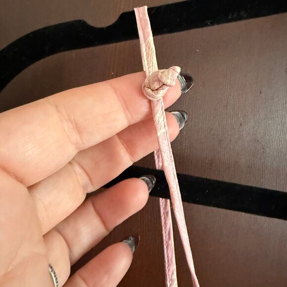 VETTERMAN Wasche Vintage Pink & White Silk Jacquard Midi Nightgown Slip 42 / 12 - Picture 4 of 9